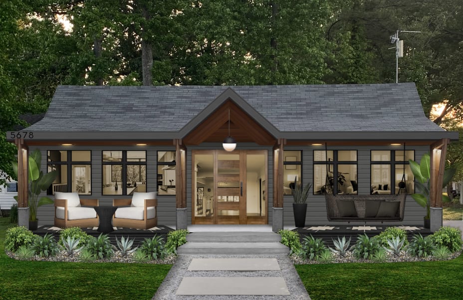 16 Modern Rustic House Exterior Makeovers - brick&batten